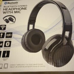 Amerisound Bluetooth Stereo Headphone With Mic New In Box