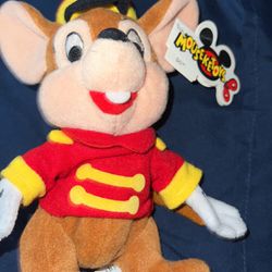 Disneyland Timothy Mouse Bean Bag Plush Mouseketoys Dumbo Character NWT