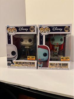 Funko Pop! Disney Jack & Sally #1401#2402 Hot Topic Exclusive