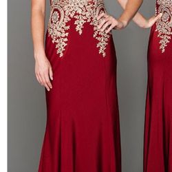 Burgundy dress