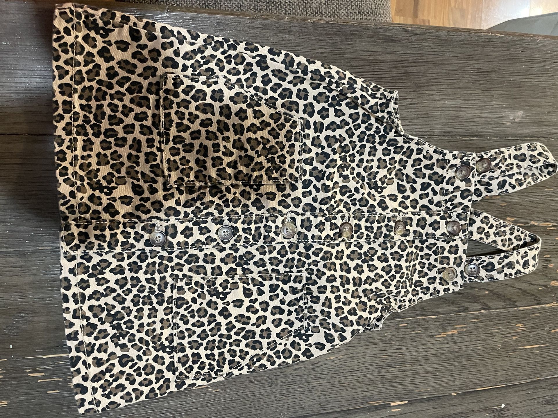 Leopard Overall Girls Dress