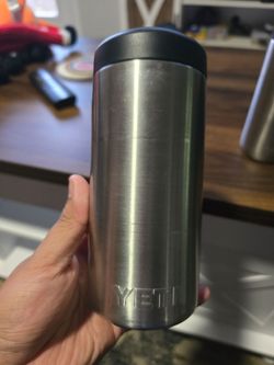 YETI Rambler Slim Can Koozy Colter 12oz Metalic Koozie