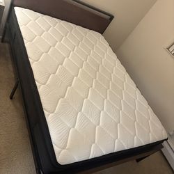 Queen Bed Frame and Mattress