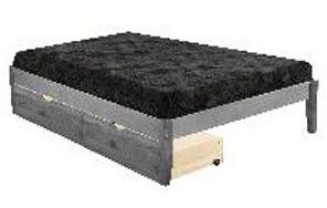 Brand new solid wood gray or brown bed frame + storage drawers