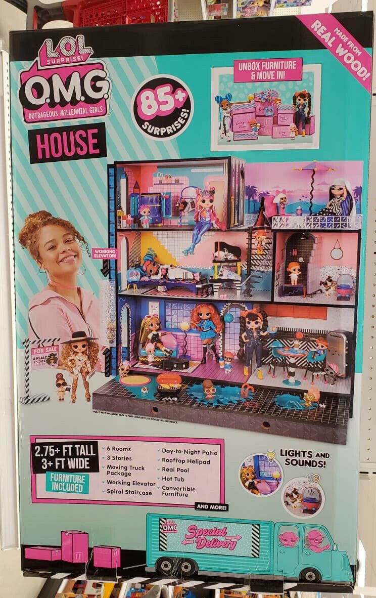 NEW L.O.L. Surprise! O.M.G. House – Real Wood Doll House with 85+ Surprises
