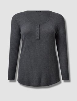 Torrid Waffle Knot Button Henley