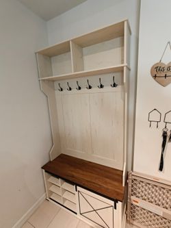 Hall Tree with Bench and Shoe Storage