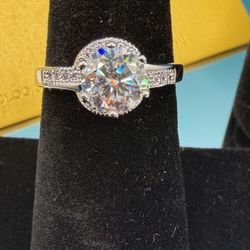 #- 107 Size 6 Moissanite Engagement Ring 1.2 CT 