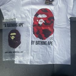 BAPE Color Camo By Bathing Tee White/Red