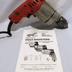 Milwaukee 3/8in Drill w/Manual! Works Great!