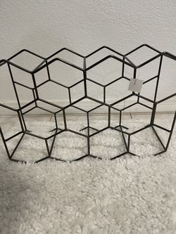 11-Bottle Graphite Wine Rack. 17.25"Wx6"Dx11.75"H