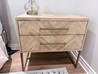 Qty 1 - Midcentury modern nightstand 27”H × 29.5”W × 19.75”D — Good condition