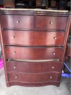 Dresser with marble top