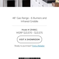 48 Wolf Gas Stove New In Box