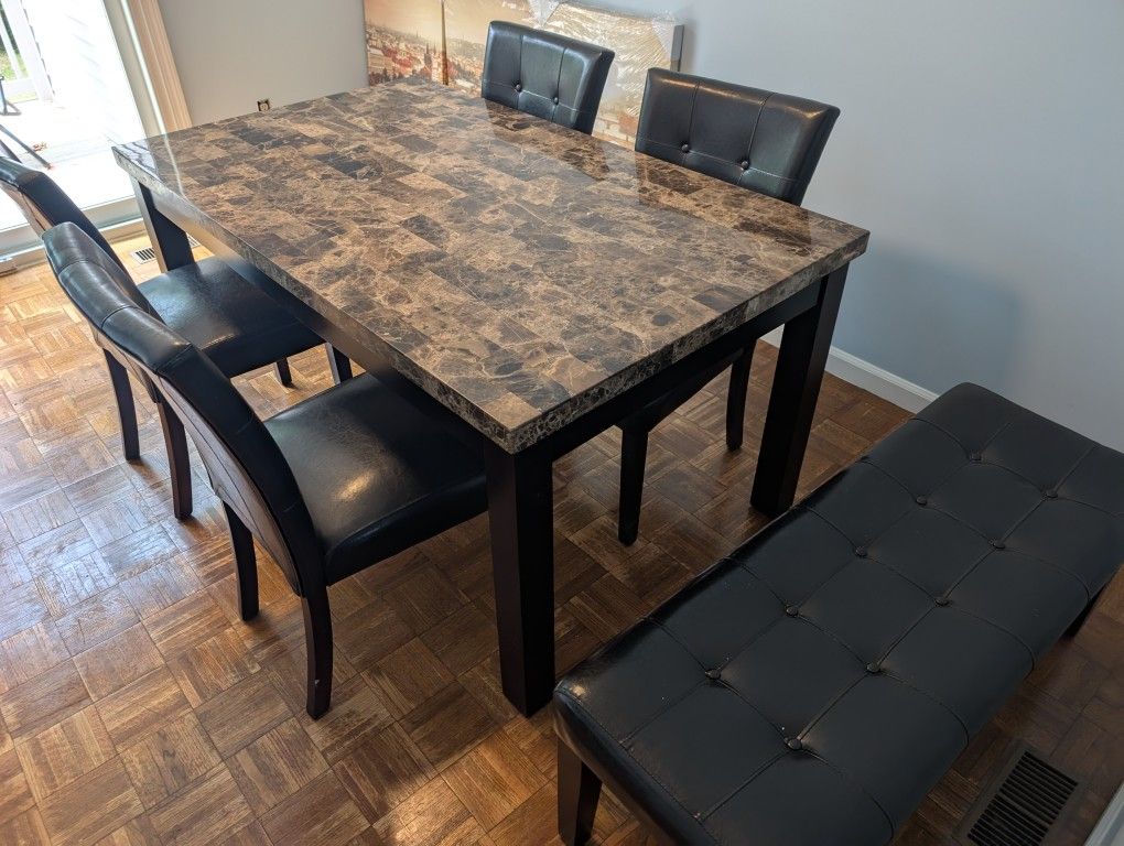 Dining Table Set with Credenza