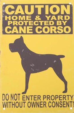 cane corso sign