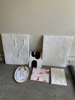 Textured Abstract Canvas Art Set