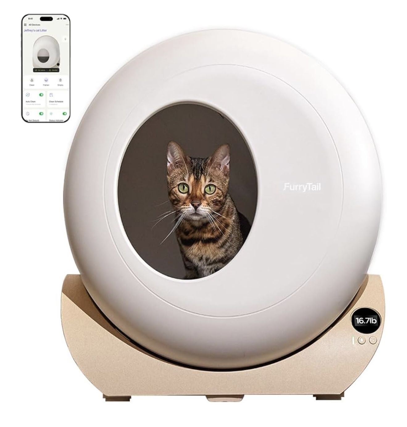 NIB Self Cleaning Litter Box with APP - Automatic Cat Litter Box for All Your Cats, Odor Control