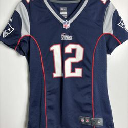 New England Patriots Tom Brady Jersey Women S Blue On Field Nike NFL Football