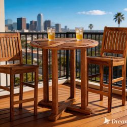 New solid teak bar set for 2