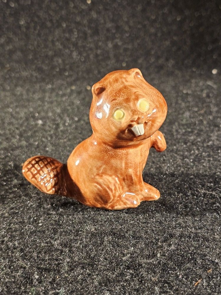 Vintage 1970s Ceramic Beaver Figurine by Duncan Enterprises. Rare Find!