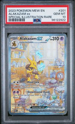 2023 POKEMON MEW EN-151 SPECIAL ILLUSTRATION RARE #201 ALAKAZAM EX PSA 10