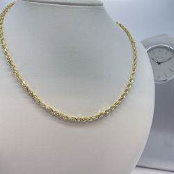 Gold Chain Rope 14K Solid New 