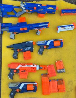 NERF N-STRIKE / ELITE BLASTER LOT – 6 TESTED & WORKING + MAGAZINES – $110 OBO
