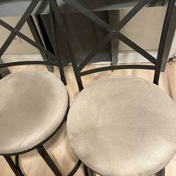 TWO BLACK STOOLS NEW