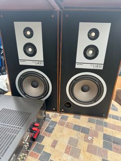 Technics receiver and Sony speakers