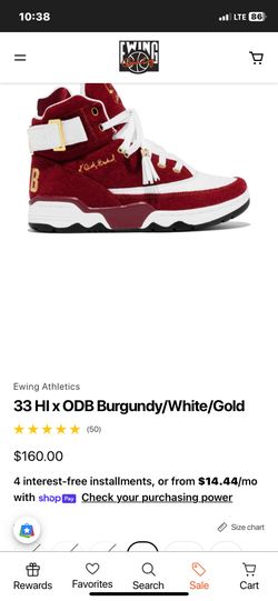 Wu-tang’s Ol’ Dirty Bastard🐝 EWING 33 HI X ODB COLLAB Sneakers (size 8)