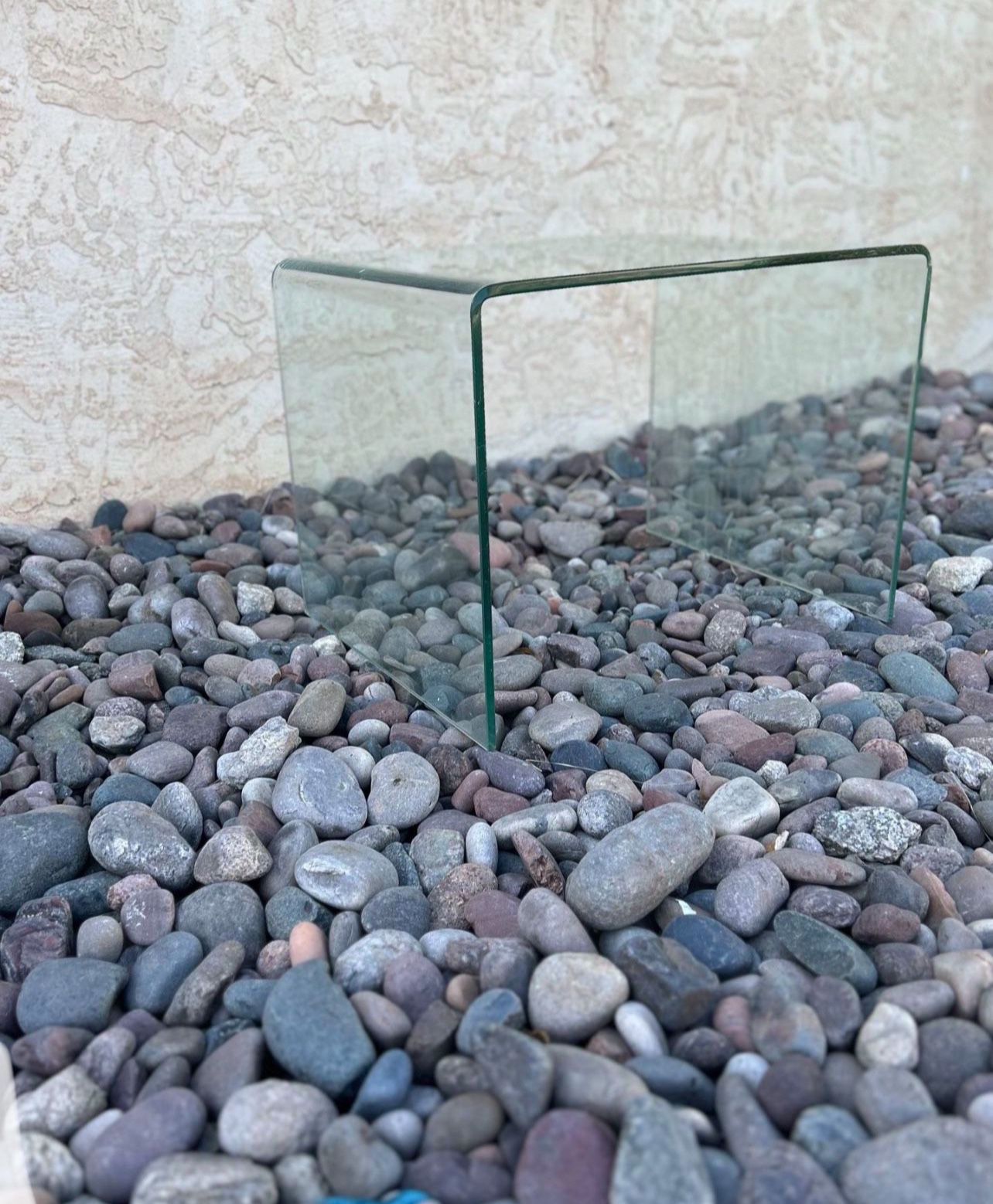 Glass Waterfall Side / End Table 
