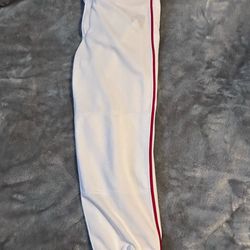 Large NWOT Mizuno Women's Performance Softball Baseball Pants White Red Stripe