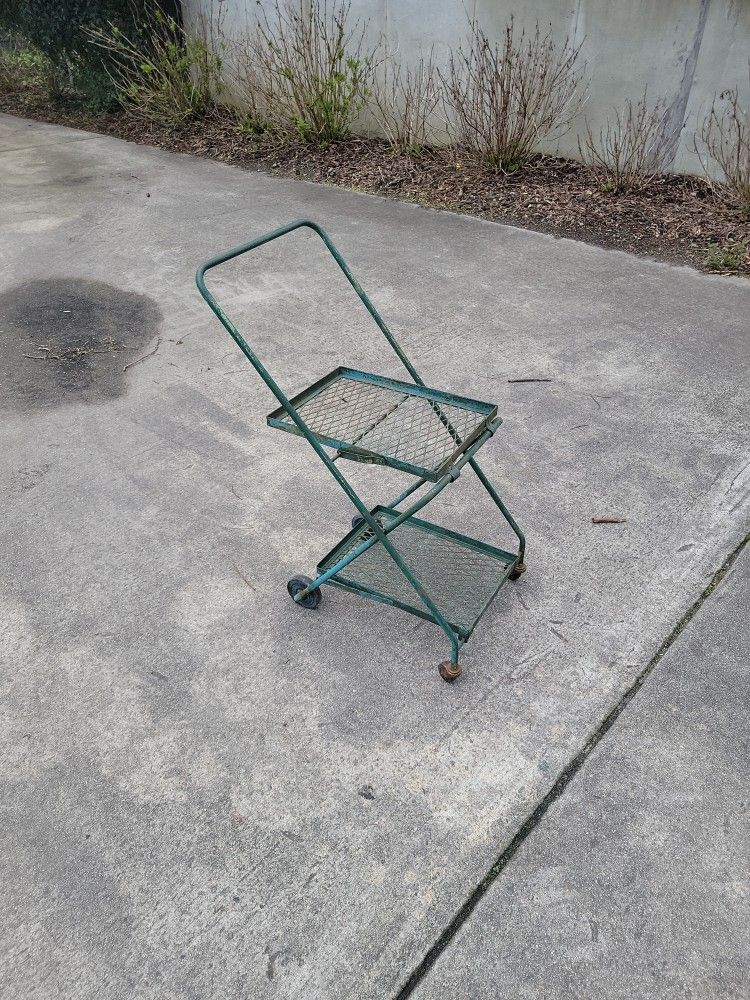 Small Metal Folding Cart With Wheels