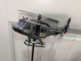 Vietnam Veteran Huey UH-1 Helicopter Weather Vein For Garden