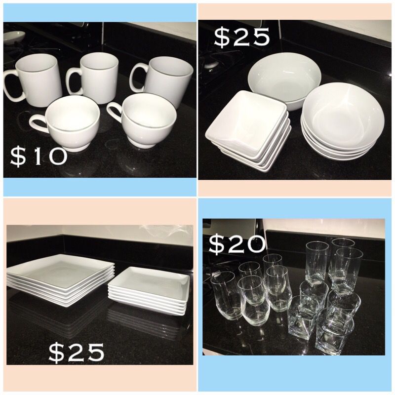 Modern Plates, Bowls, Glasses