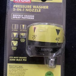 RYOBI 5-IN-1 Pressure Washer Nozzle