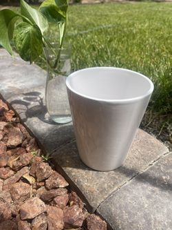 Tall White Ceramic Orchid Pot 🌱