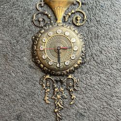 Vintage Decorative Wall Clock Copper ,antiques /Collectible, $110 Or Best Offer