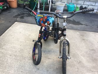 Two small bicycle.