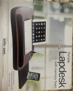 Portable Lapdesk With Memory Foam