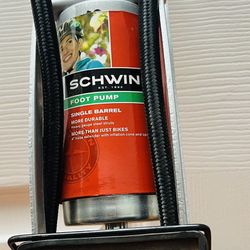 Schwinn Single Barrel Foot Air Pump w/ PSI Gauge New