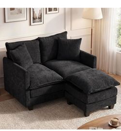 Loveseat with ottoman