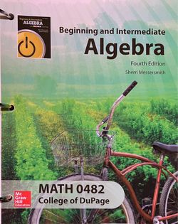 Like New - College of DuPage MATH 0481 / 0482 Textbook (Never Used)