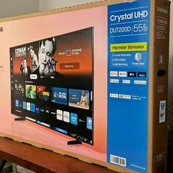 New 55 Inch Samsung Smart TV 4K UHD DU7(contact info removed) Model Brand New In The Package 