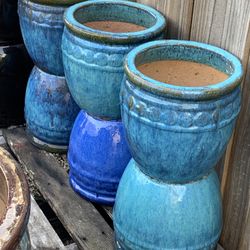 Glazed Ceramic Pots 3 Gallons 
