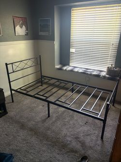 Black Metal Twin Bed Frame