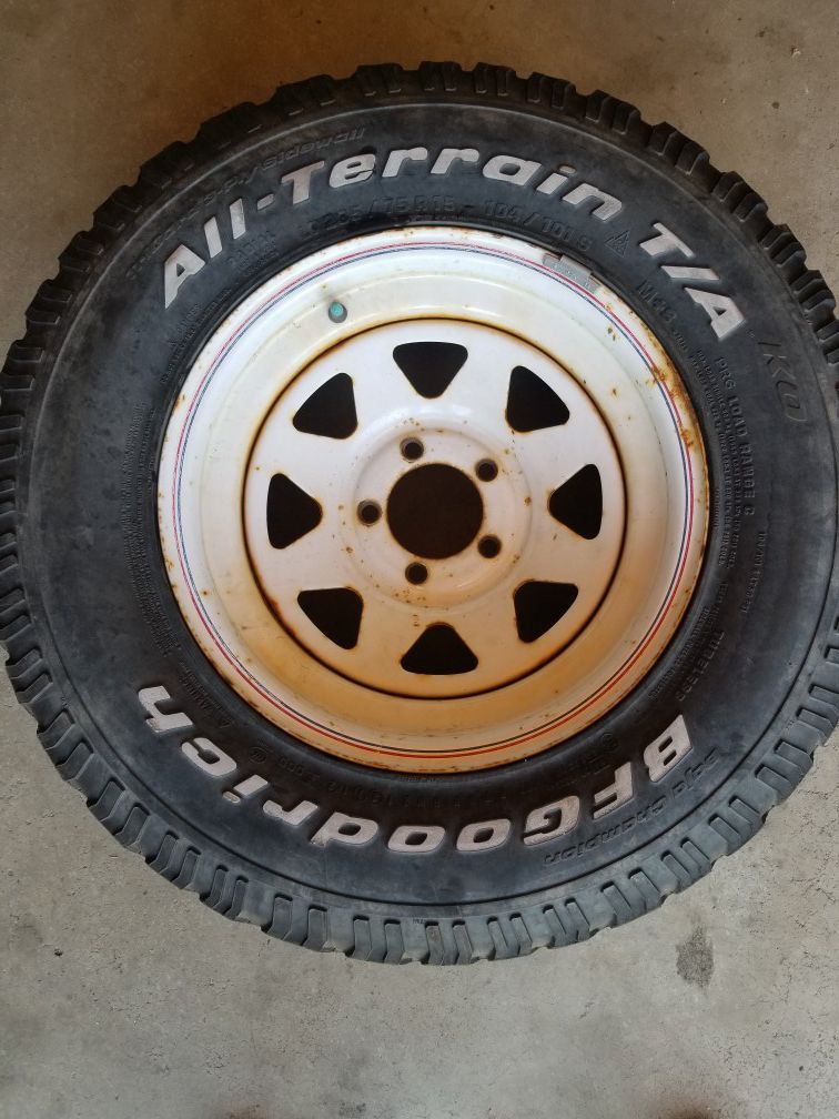 30 inch tires. BF Goodrich