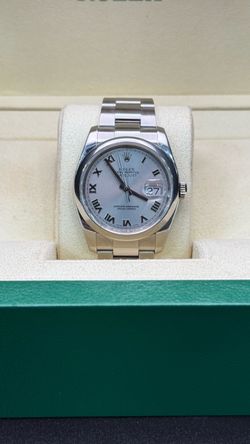 Pre-owned R.o.l.e.x. DJ OP Silver Roman Dail RF:116200