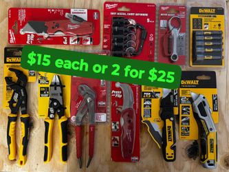 Milwaukee Dewalt $15 each or 2 for $25
